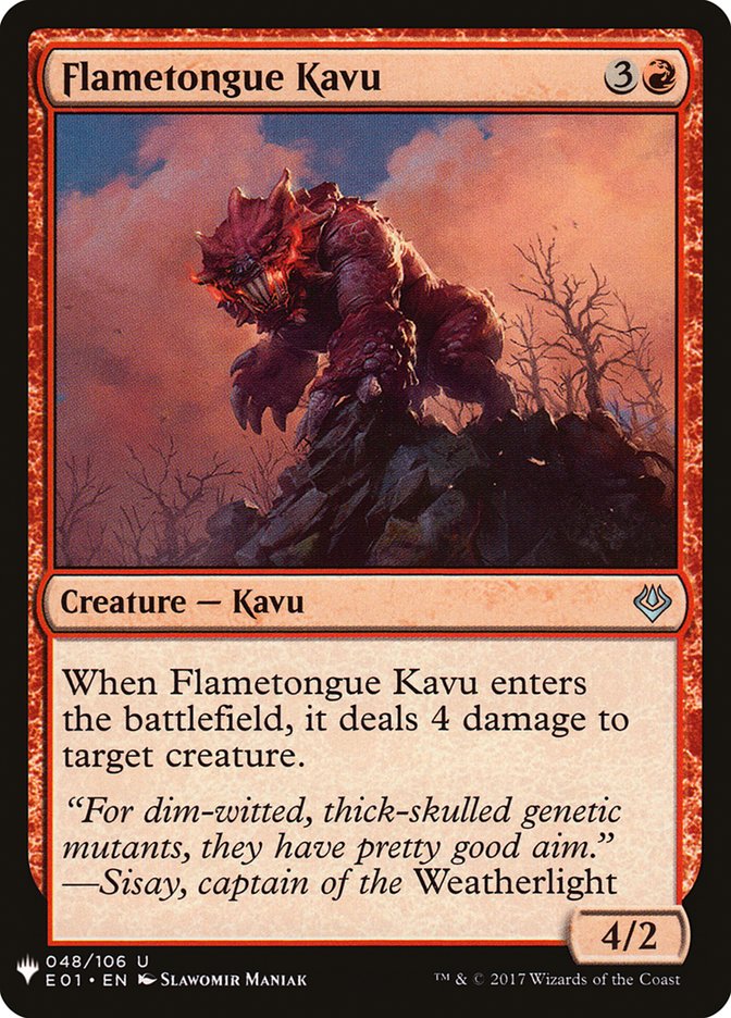 Flametongue Kavu [Mystery Booster] | Black Swamp Games