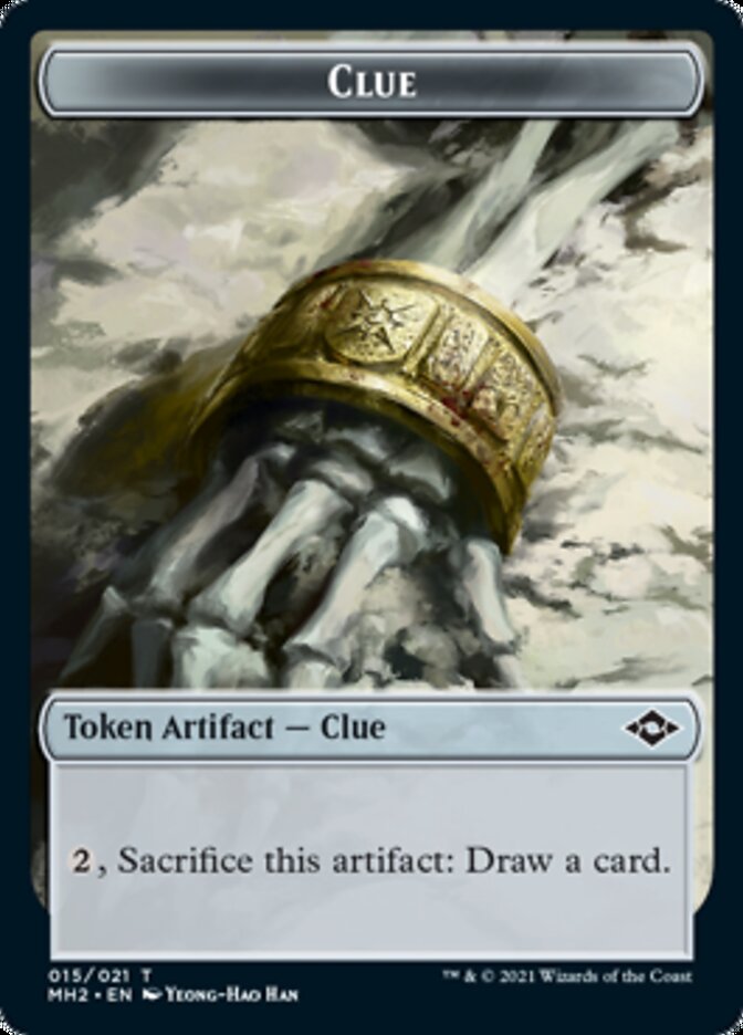 Clue (15) // Zombie Army Double-Sided Token [Modern Horizons 2 Tokens] | Black Swamp Games