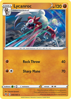 Lycanroc (095/185) [Sword & Shield: Vivid Voltage] | Black Swamp Games