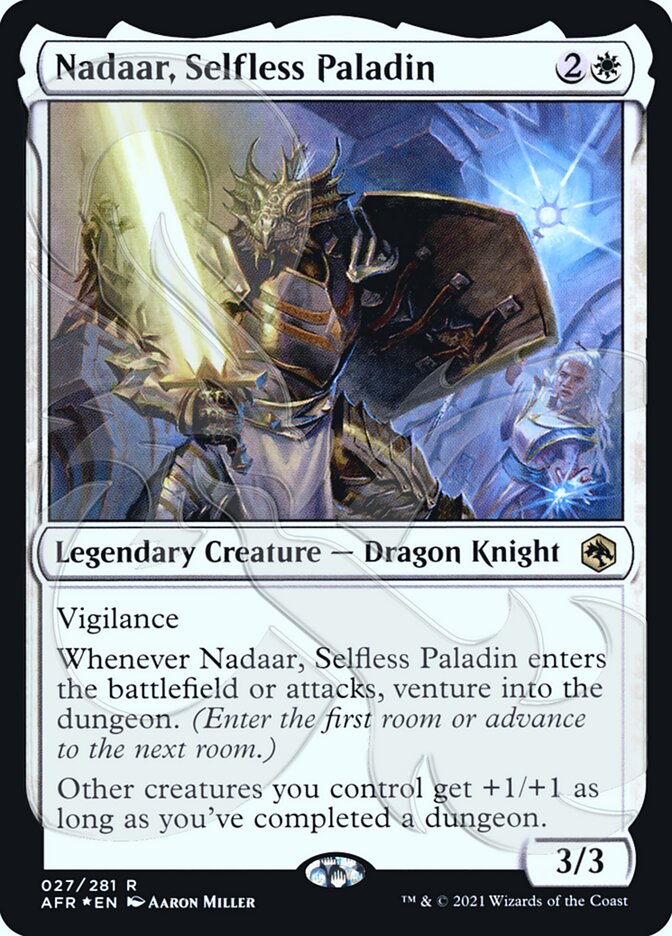 Nadaar, Selfless Paladin (Ampersand Promo) [Dungeons & Dragons: Adventures in the Forgotten Realms Promos] | Black Swamp Games