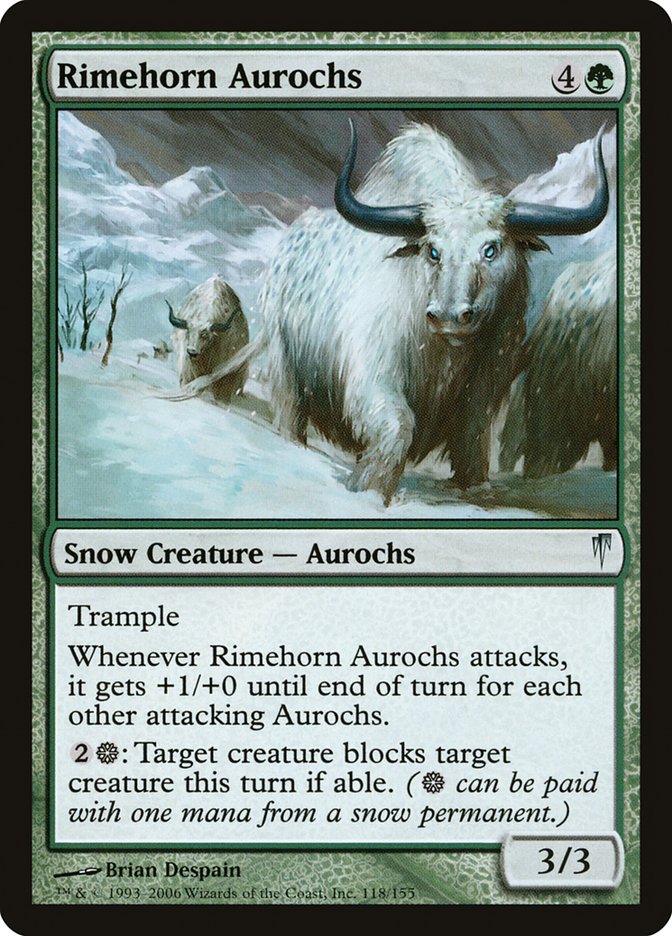 Rimehorn Aurochs [Coldsnap] | Black Swamp Games