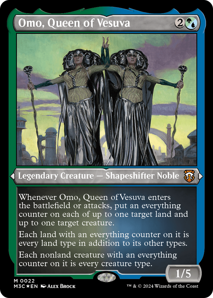Omo, Queen of Vesuva (Foil Etched) [Modern Horizons 3 Commander] | Black Swamp Games