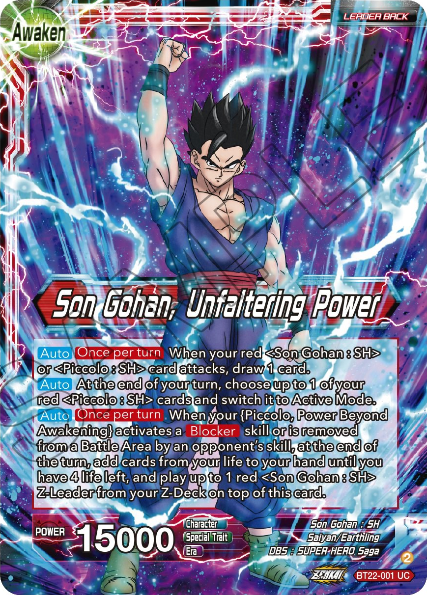 Son Gohan // Son Gohan, Unfaltering Power (BT22-001) [Critical Blow] | Black Swamp Games