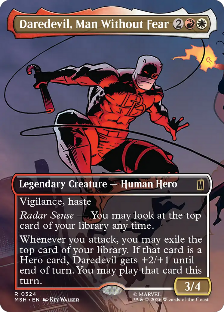 Daredevil, Man Without Fear (Borderless) (0324) [Marvel Super Heroes] | Black Swamp Games