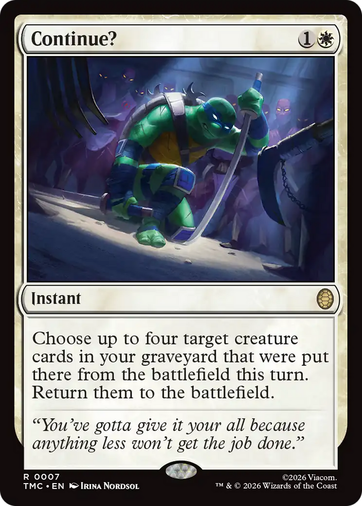 Continue? [Teenage Mutant Ninja Turtles Commander] | Black Swamp Games