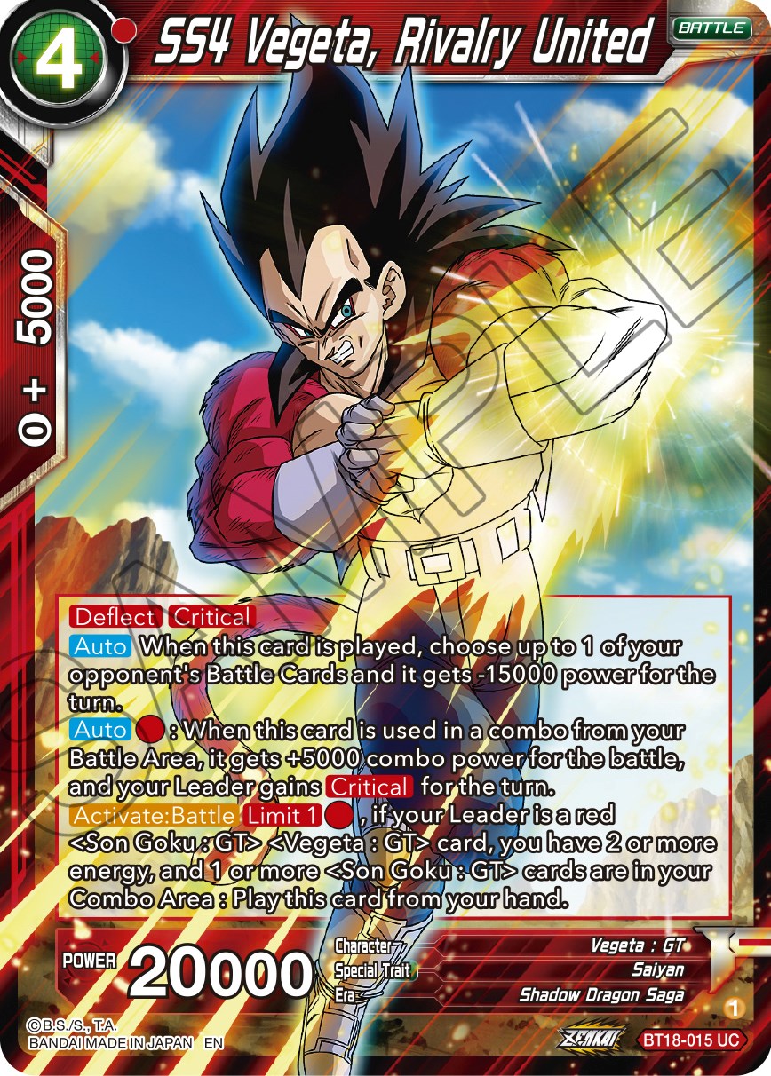SS4 Vegeta, Rivalry United (BT18-015) [Dawn of the Z-Legends] | Black Swamp Games