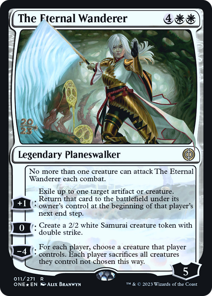 The Eternal Wanderer [Phyrexia: All Will Be One Prerelease Promos] | Black Swamp Games