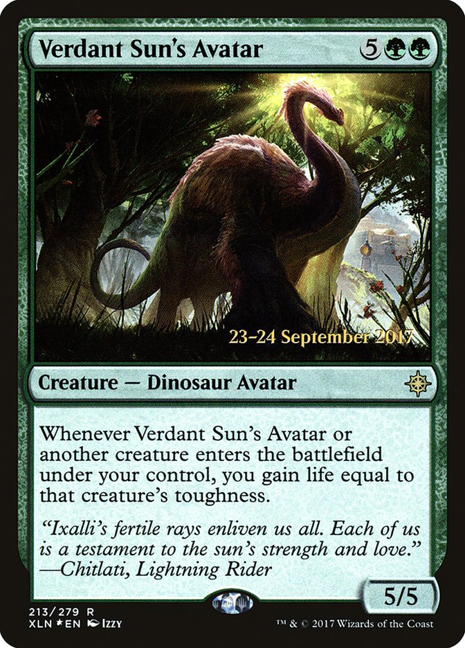 Verdant Sun's Avatar [Ixalan Prerelease Promos] | Black Swamp Games