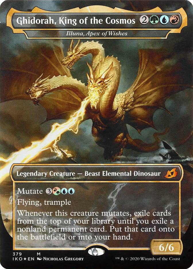 Illuna, Apex of Wishes - Ghidorah, King of the Cosmos (Godzilla Series) [Ikoria: Lair of Behemoths] | Black Swamp Games