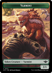 Mercenary // Varmint Double-Sided Token [Outlaws of Thunder Junction Tokens] | Black Swamp Games