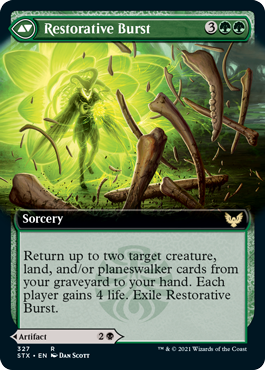 Pestilent Cauldron // Restorative Burst (Extended Art) [Strixhaven: School of Mages] | Black Swamp Games