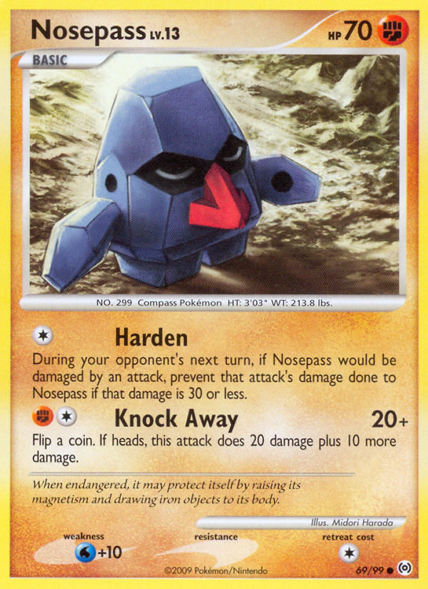 Nosepass (69/99) [Platinum: Arceus] | Black Swamp Games