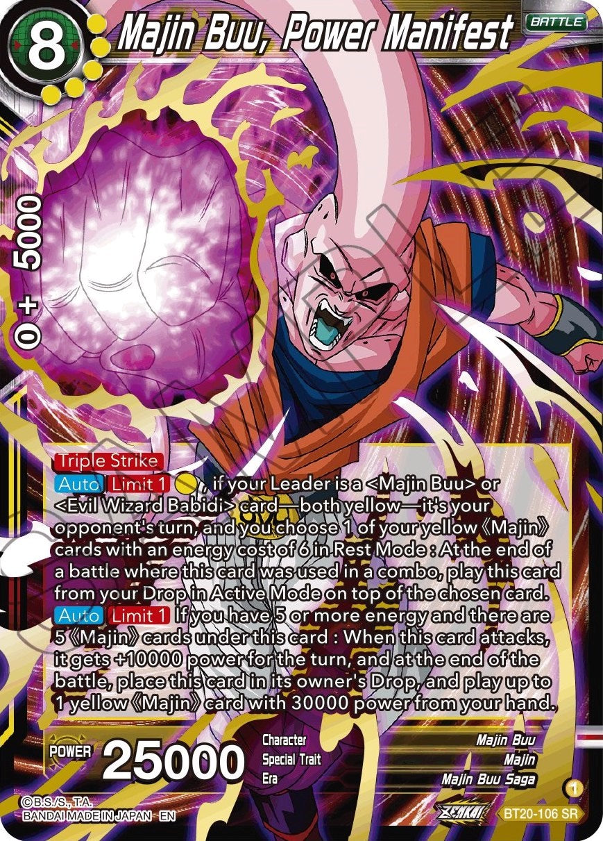 Majin Buu, Power Manifest (BT20-106) [Power Absorbed] | Black Swamp Games
