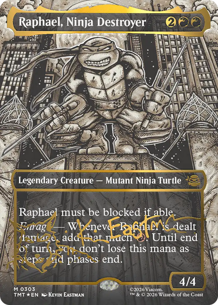 Raphael, Ninja Destroyer (Borderless) (Gold-Stamped Signature) [Teenage Mutant Ninja Turtles] | Black Swamp Games