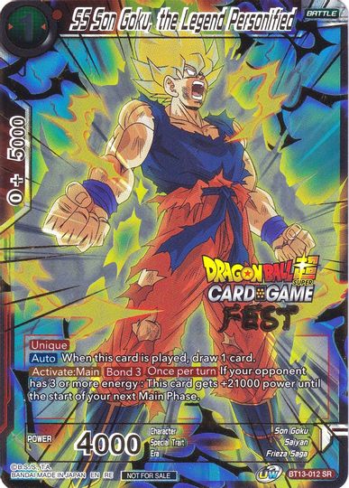 SS Son Goku, the Legend Personified (Card Game Fest 2022) (BT13-012) [Tournament Promotion Cards] | Black Swamp Games