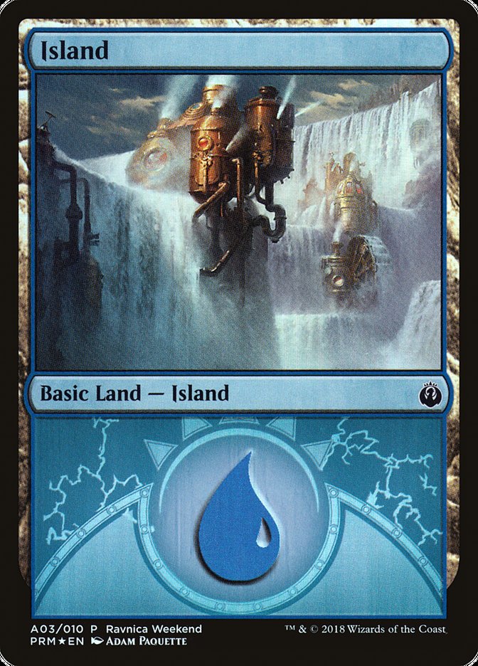 Island (A03) [Ravnica Allegiance Ravnica Weekend] | Black Swamp Games