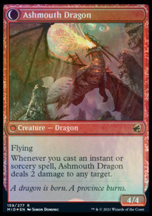 Smoldering Egg // Ashmouth Dragon [Innistrad: Midnight Hunt Prerelease Promos] | Black Swamp Games