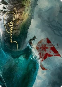 Run Ashore Art Card (Gold-Stamped Signature) [Kaldheim Art Series] | Black Swamp Games