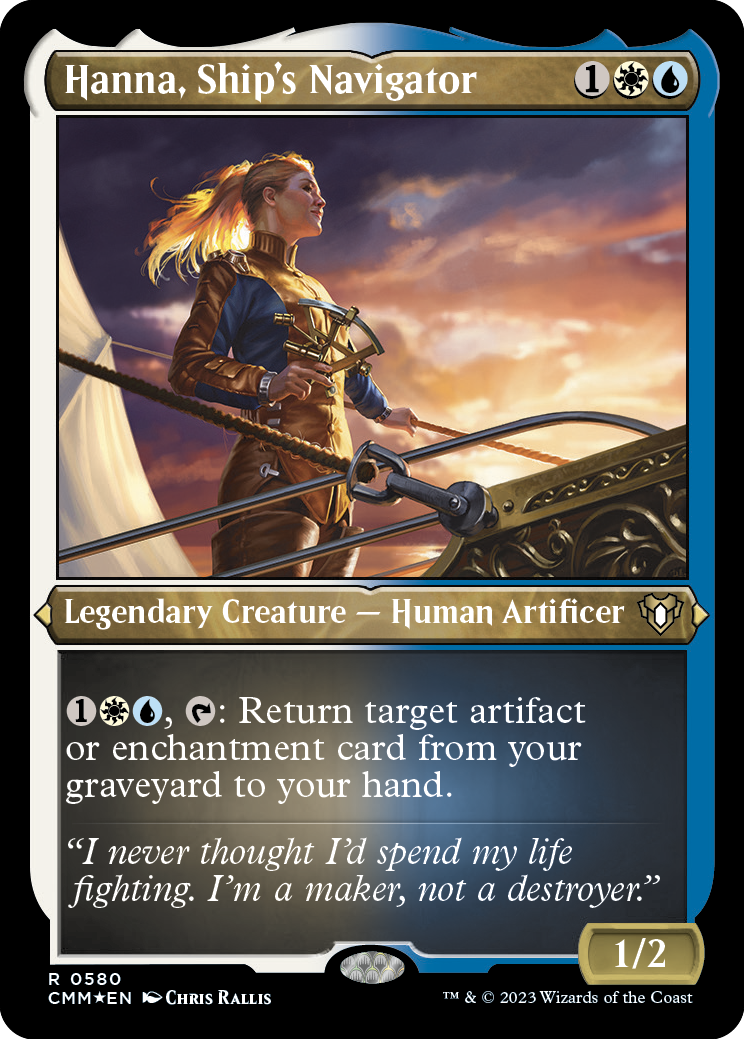 Hanna, Ship's Navigator (Foil Etched) [Commander Masters] | Black Swamp Games