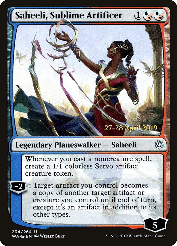Saheeli, Sublime Artificer [War of the Spark Prerelease Promos] | Black Swamp Games