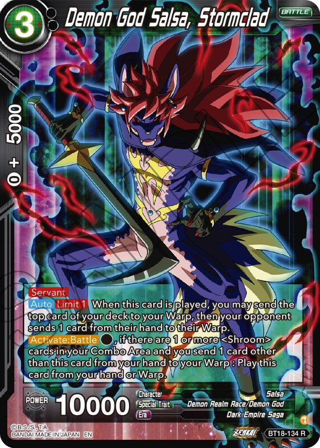 Demon God Salsa, Stormclad (BT18-134) [Dawn of the Z-Legends] | Black Swamp Games