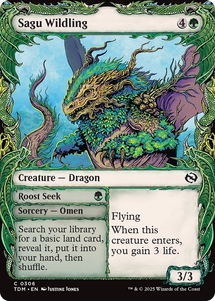 Sagu Wildling (Showcase) [Tarkir: Dragonstorm] | Black Swamp Games