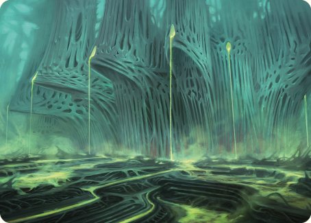 Swamp Art Card [Phyrexia: All Will Be One Art Series] | Black Swamp Games