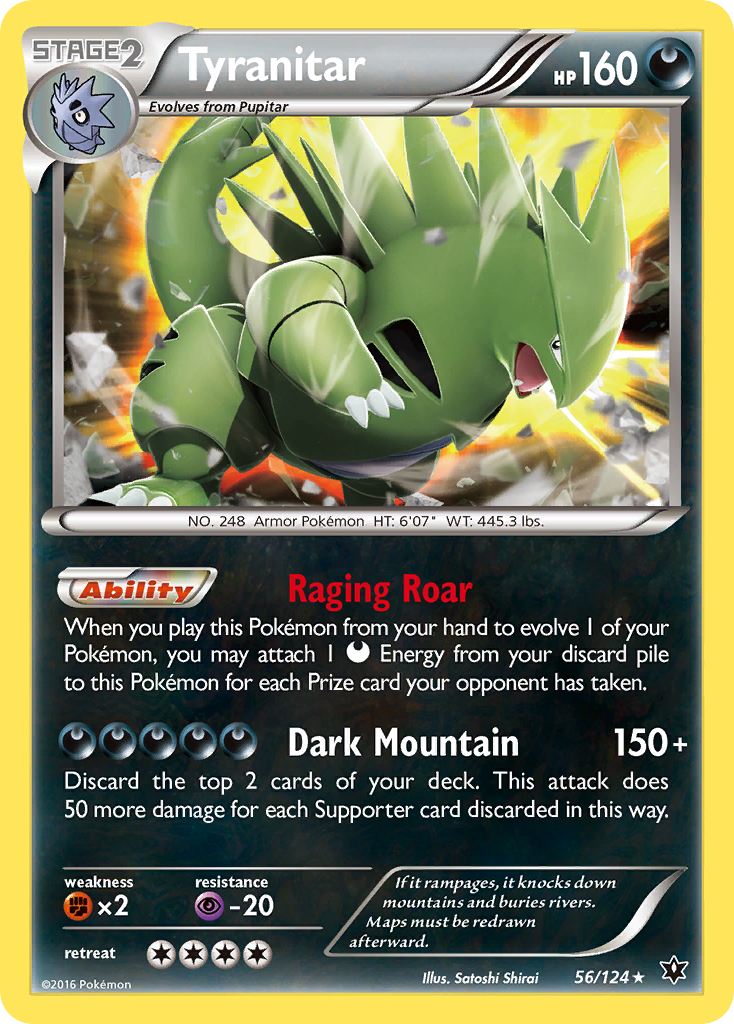 Tyranitar (56/124) [XY: Fates Collide] | Black Swamp Games