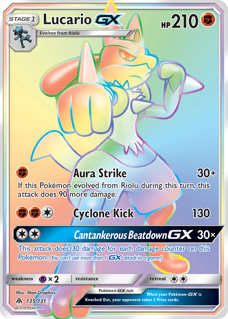 Lucario GX (135/131) [Sun & Moon: Forbidden Light] | Black Swamp Games