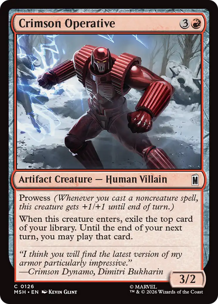 Crimson Operative [Marvel Super Heroes] | Black Swamp Games