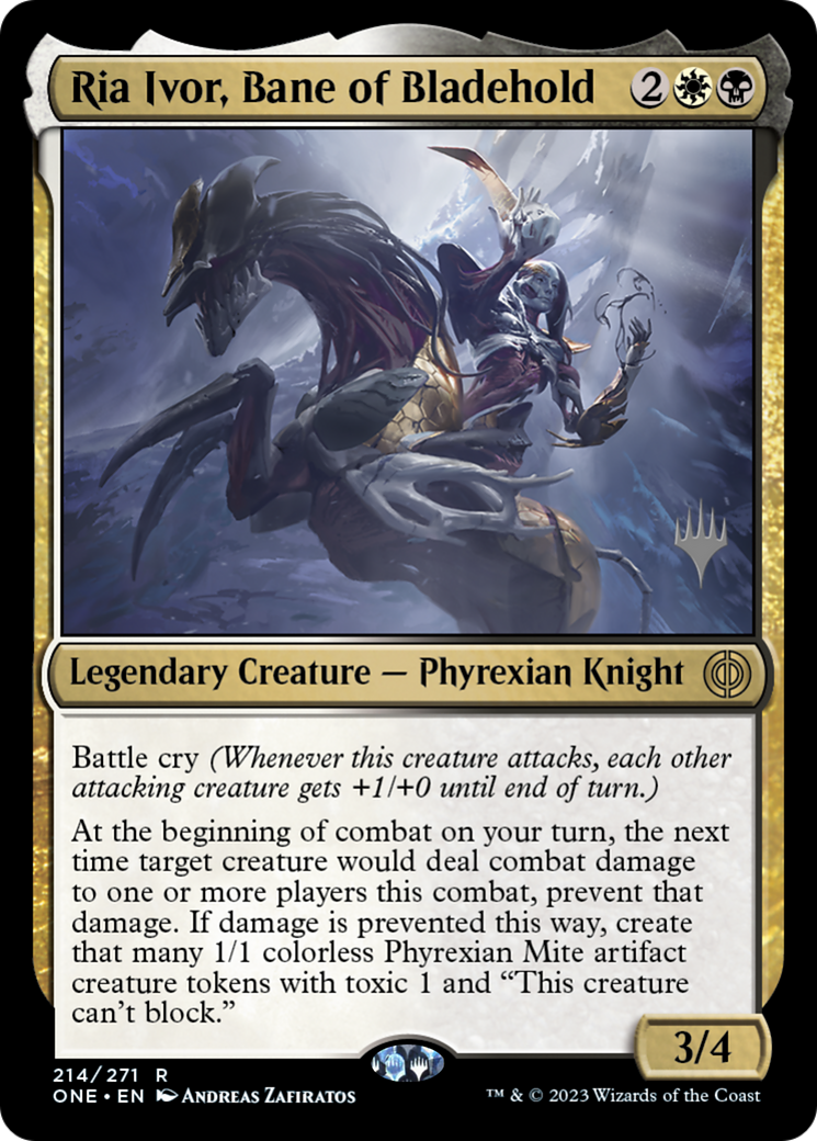 Ria Ivor, Bane of Bladehold (Promo Pack) [Phyrexia: All Will Be One Promos] | Black Swamp Games
