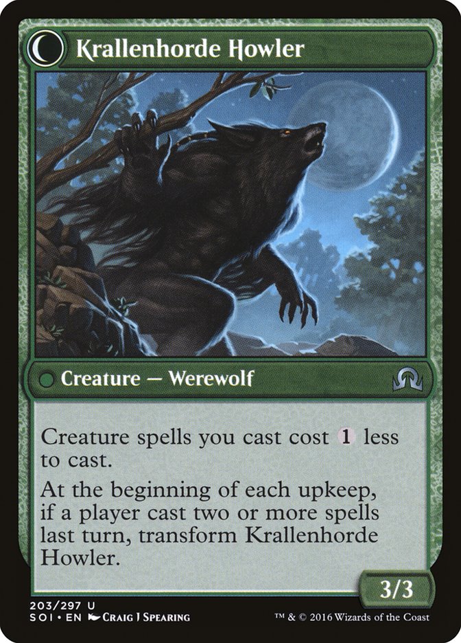 Duskwatch Recruiter // Krallenhorde Howler [Shadows over Innistrad] | Black Swamp Games