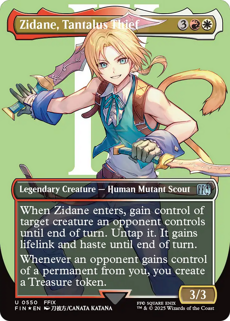 Zidane, Tantalus Thief (Borderless) (Surge Foil) [FINAL FANTASY] | Black Swamp Games