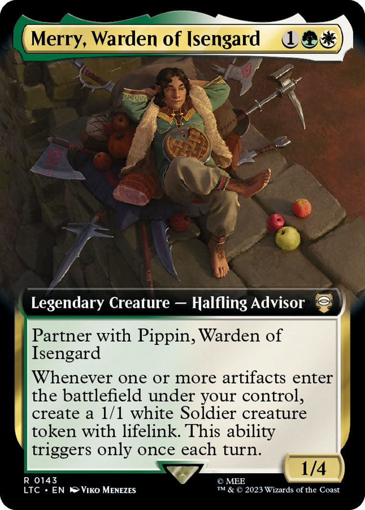 Merry, Warden of Isengard (Extended Art) [The Lord of the Rings: Tales of Middle-Earth Commander] | Black Swamp Games