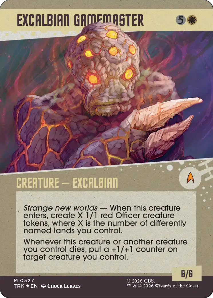 Excalbian Gamemaster (Showcase) (Surge Foil) [Star Trek] | Black Swamp Games