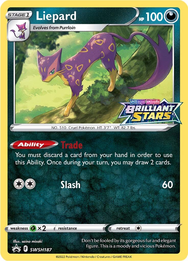 Liepard (SWSH187) (Prerelease Promo) [Sword & Shield: Black Star Promos] | Black Swamp Games