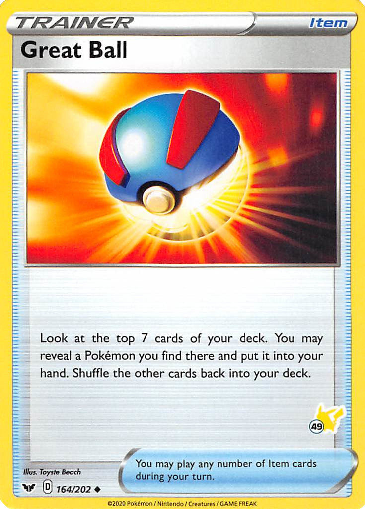 Great Ball (164/202) (Pikachu Stamp #49) [Battle Academy 2022] | Black Swamp Games