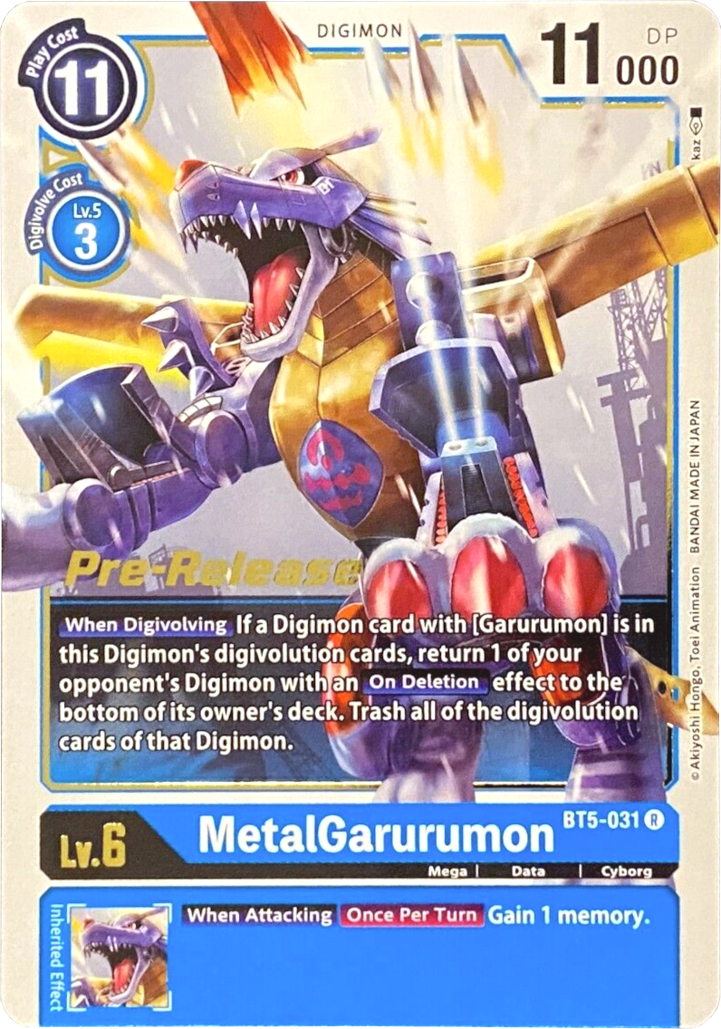 MetalGarurumon [BT5-031] [Battle of Omni Pre-Release Promos] | Black Swamp Games