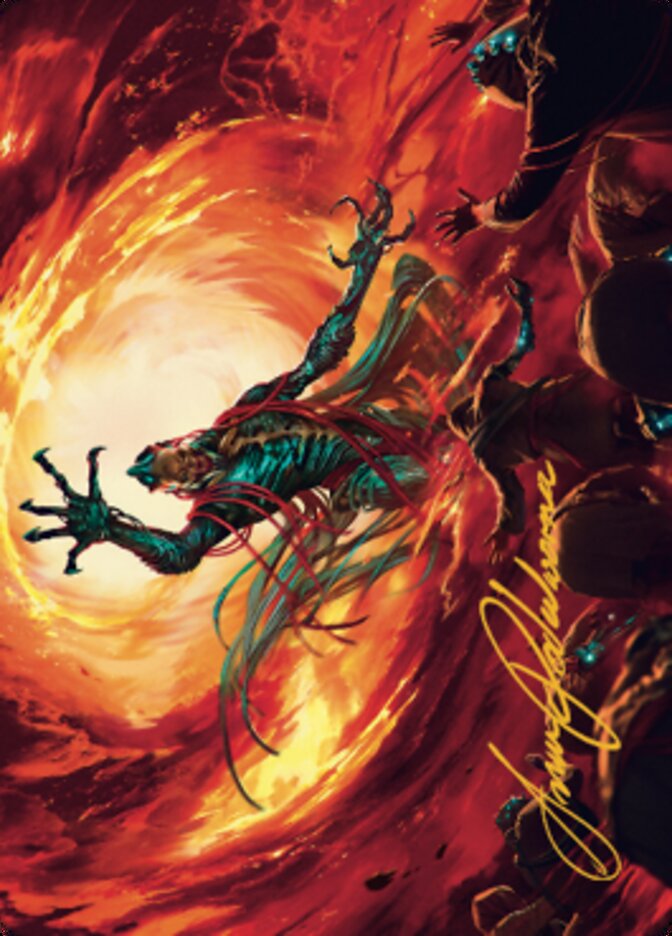 Gix, Yawgmoth Praetor Art Card (Gold-Stamped Signature) [The Brothers' War Art Series] | Black Swamp Games