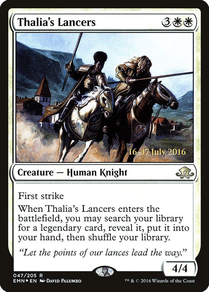 Thalia's Lancers [Eldritch Moon Prerelease Promos] | Black Swamp Games