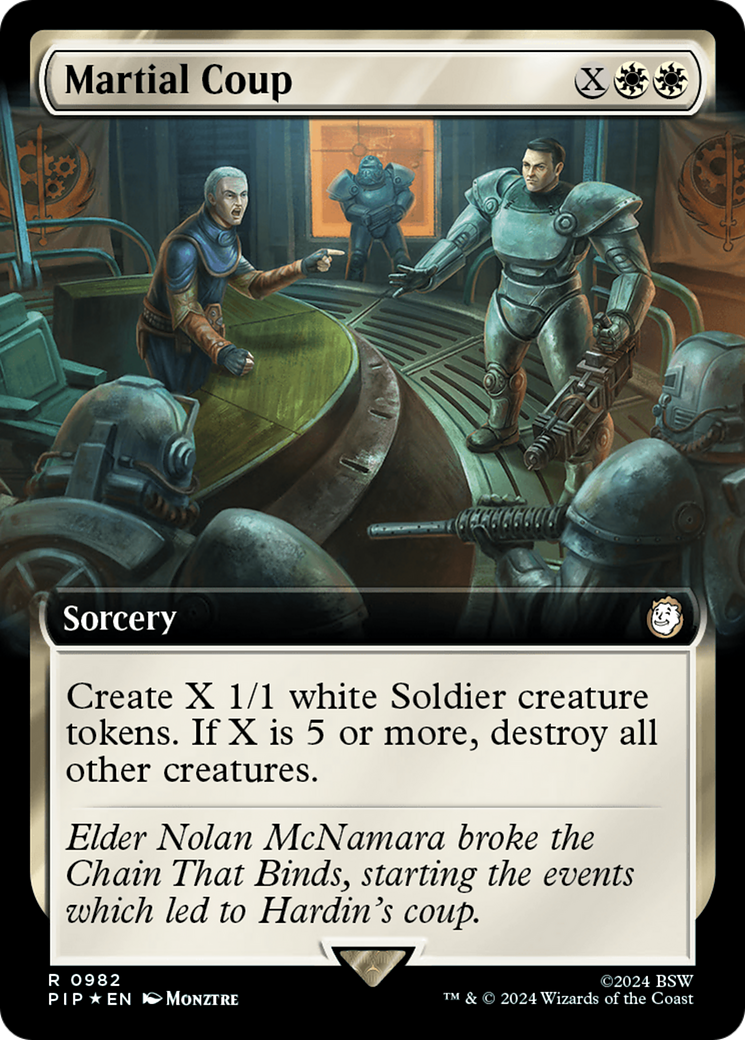 Martial Coup (Extended Art) (Surge Foil) [Fallout] | Black Swamp Games
