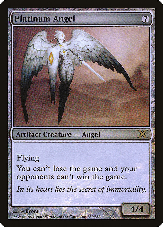 Platinum Angel (Premium Foil) [Tenth Edition] | Black Swamp Games