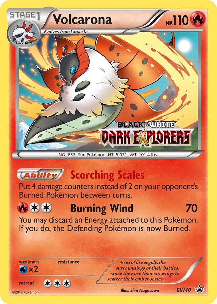 Volcarona (BW40) (Staff Prerelease Promo) [Black & White: Black Star Promos] | Black Swamp Games