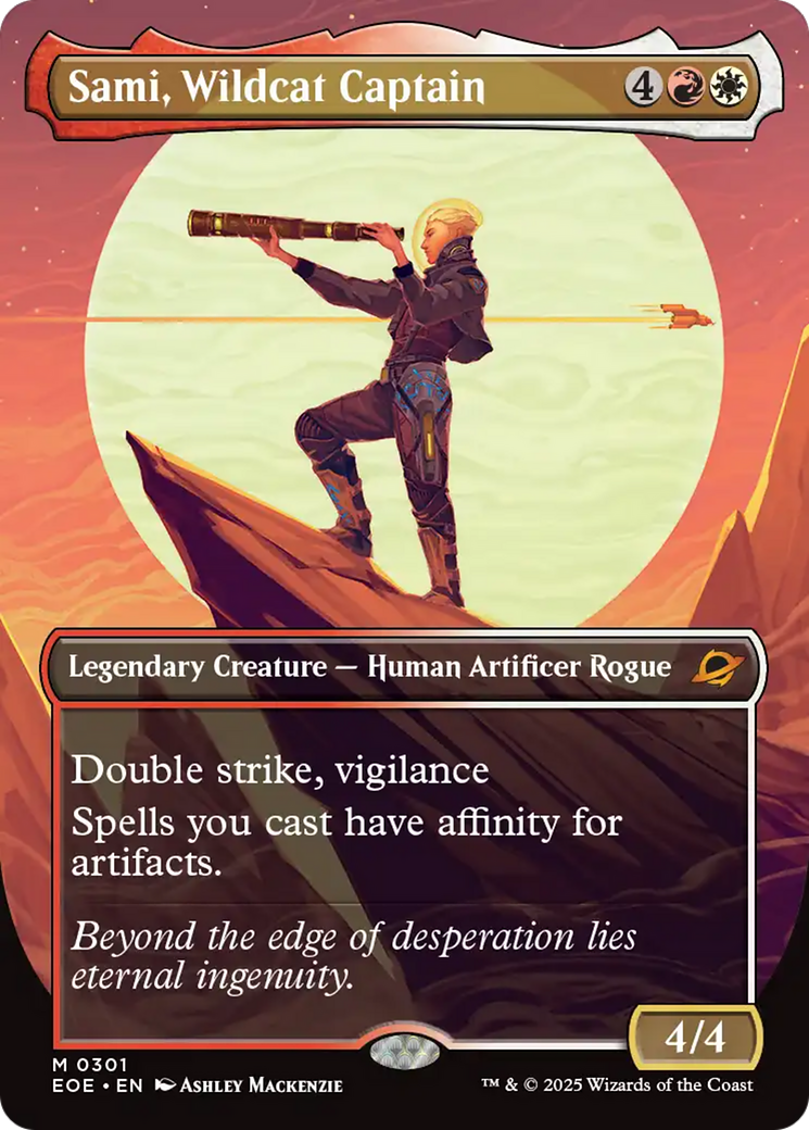 Sami, Wildcat Captain (Borderless) [Edge of Eternities] | Black Swamp Games