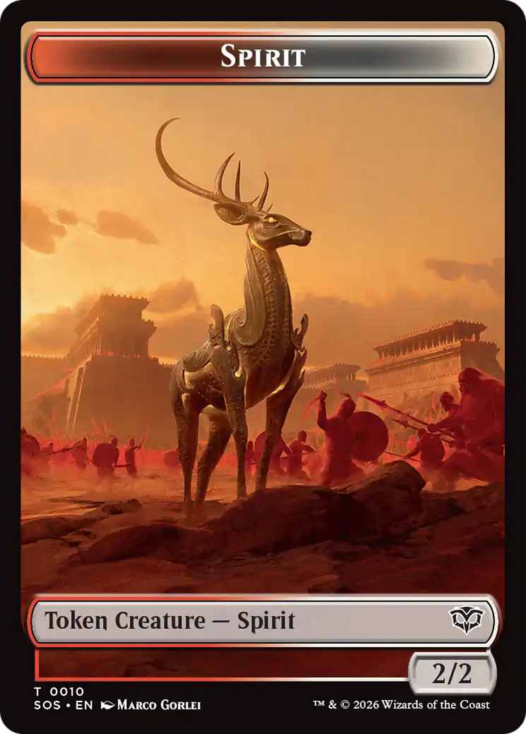 Fractal (0004) // Spirit (0010) Double-Sided Token [Secrets of Strixhaven Tokens] | Black Swamp Games