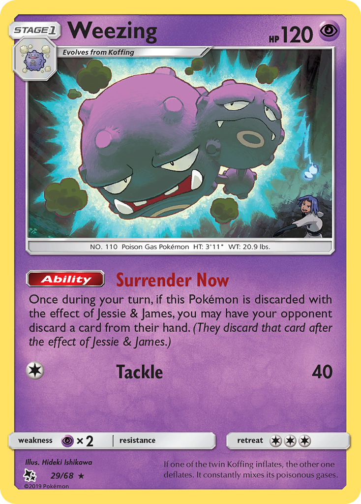 Weezing (29/68) [Sun & Moon: Hidden Fates] | Black Swamp Games