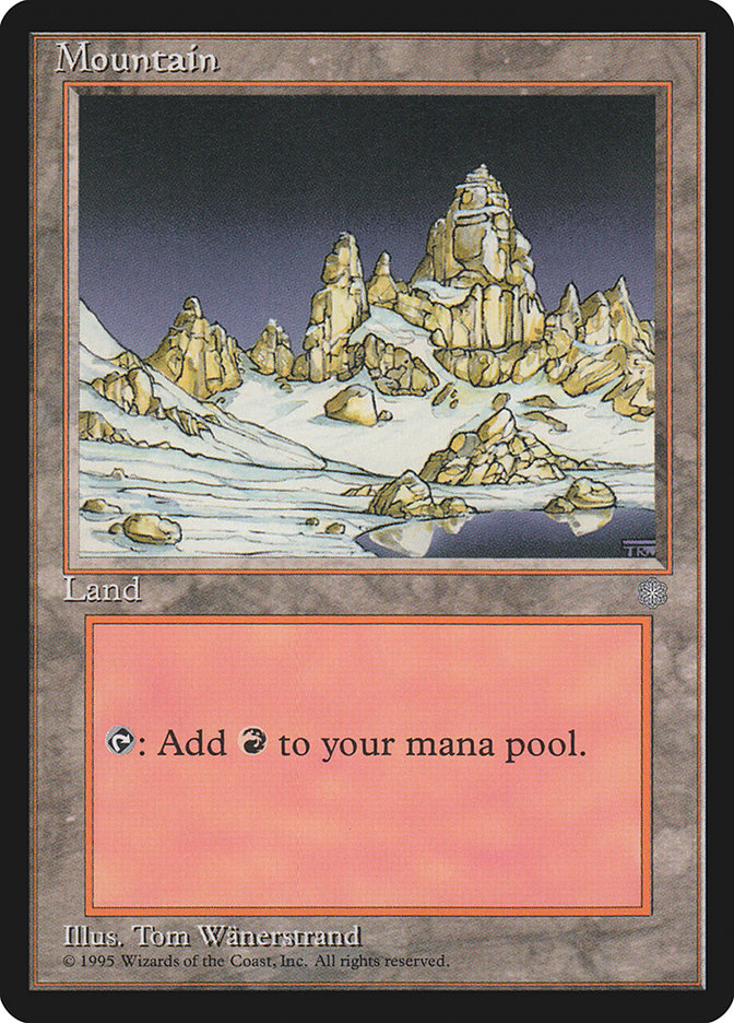 Mountain (No Trees / Signature on Right) [Ice Age] | Black Swamp Games