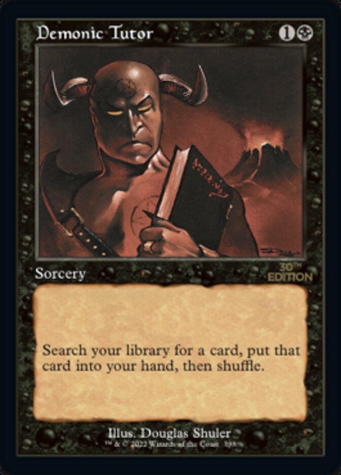 Demonic Tutor (Retro) [30th Anniversary Edition] | Black Swamp Games