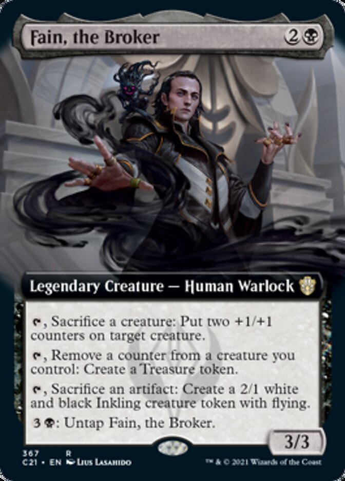 Fain, the Broker (Extended Art) [Commander 2021] | Black Swamp Games