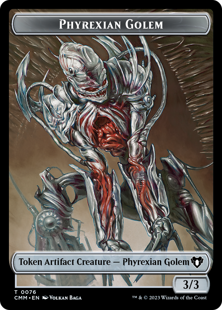 Phyrexian Golem // Ox Double-Sided Token [Commander Masters Tokens] | Black Swamp Games